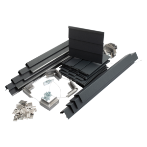 Kazetové oplechování komína s horizontálními kazetami, ozn. HOK