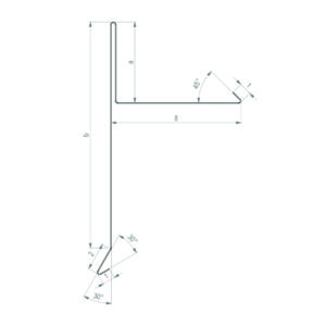 Záveterná lišta štandard - výkres