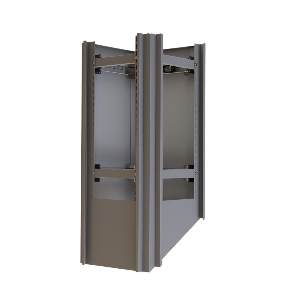 Kazetové oplechovanie komína neutrálna šedá